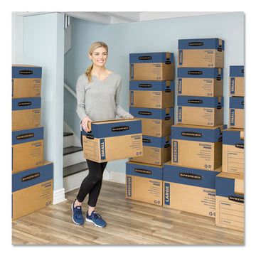 Bankers Box® Smoothmove Prime Moving And Storage Boxes, Regular Slotted Container (rsc), 24" X 18" X 18", Brown Kraft-blue, 6-carton freeshipping - TVN Wholesale